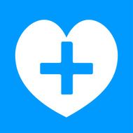 heart Icon Flat design style