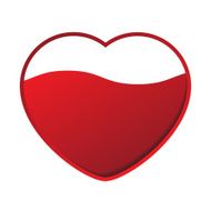 red heart with wave