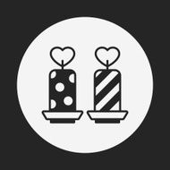 valentine's day candle icon N5