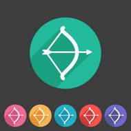 Cupid love bow flat icon web sign symbol logo label