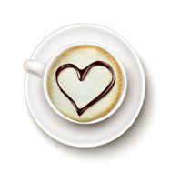 Coffee cup with a heart Vector