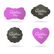 Vector set with design elements for decoration On Valentine&#039;s Da