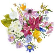 watercolor floral card