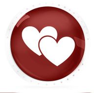 two hearts red round N4