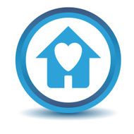 Blue Love house icon