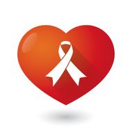 Heart icon with an awareness ribbon