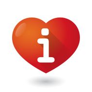Heart icon with an info sign