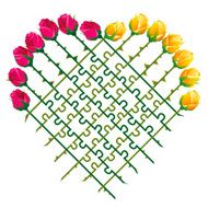 Roses Heart Love Puzzle