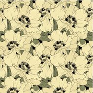 Vintage seamless pattern with yellow flowers