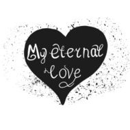 heart hand drawn typography poster
