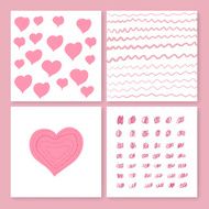 Collection of four cards templates