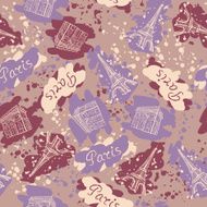 Colorful vector background with Tower Eiffel N2