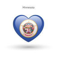 Love Minnesota state symbol Heart flag icon N2