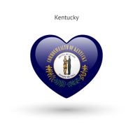Love Kentucky state symbol Heart flag icon N2