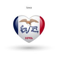 Love Iowa state symbol Heart flag icon N2