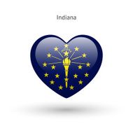 Love Indiana state symbol Heart flag icon N2