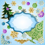 Vector scrapbooking set for Christmas N3