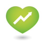 Heart icon with a graph