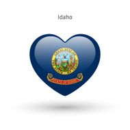 Love Idaho state symbol Heart flag icon N2