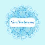Beautiful card with a round wreath of different flowers N8