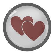 two hearts red round N5