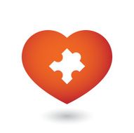 Heart and puxxle piece N2