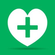 heart Icon Flat design style N2