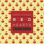Simple And Clean Red Hearts Background