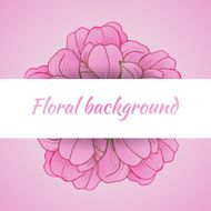 Floral background with daisy in pastel colors N7