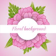 Floral background with daisy in pastel colors N11