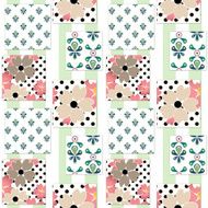 Patchwork floral pattern background N2