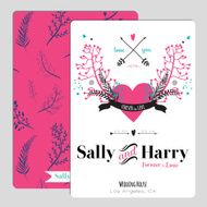Wedding romantic floral Save the Date invitation N2