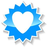 Heart blue icon