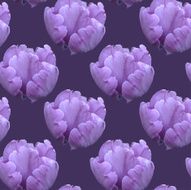 Vector seamless pattern with tulips N3