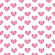 Watercolor hearts seamless pattern N3