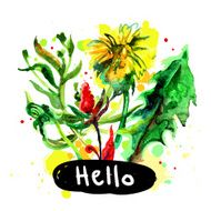 Watercolor Flowers N109