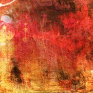 grunge background with hearts and stars
