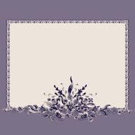 Frame bouquet vintage floral elements pattern N2