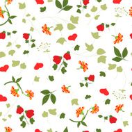 Repeating pattern of flowers and hearts N2