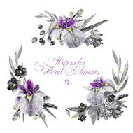Set of floral elements for design N2