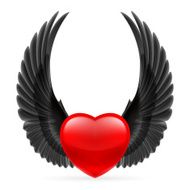 Heart with wings up N5