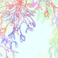 Mistletoe Christmas card N2