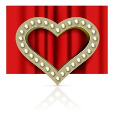 Vector marquee heart symbol