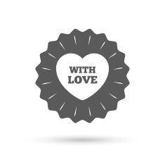 Heart sign icon With Love symbol
