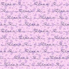 Vector seamless background with purple hearts N2
