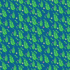Delicate floral seamless pattern in bright green and dark colors