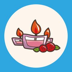 Valentine's Day candle theme elements N2
