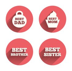 Best mom and dad brother sister icons N21