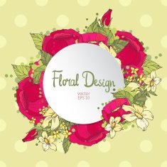 floral frame N133