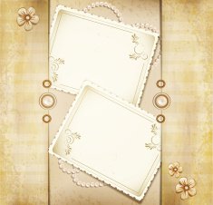 congratulation gold retro background with pearls lace lette